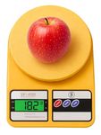 Btag SF-400 Digital Kitchen Weighing Scale | 10Kg x 1g Precision | 1 year (6+6 months) warranty | Food Scale with LCD Display for Cooking, Baking, Meal Prep & Healthy Diet | (Yellow)