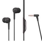 GEARZTOUCH TUNIFY Loud Pro in-Ear 3.5mm Wired Earphones with Powerful HD Mic for Clear Sound, Noise Cancellation with Extra-Bass, Soft Earbuds Design, in line Controls, Wide Compatibility (Black)