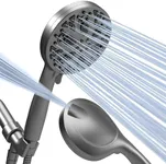 SparkPod 10-Mode Handheld Shower Head with Hose - 5" High Pressure Shower Head Set with Touch-to-Clean Nozzles, Built-In Power Jet, Stainless Steel 6ft Hose & Bracket (Charcoal Grey)