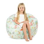 Decalsweet Animals Kids Bean Bag Chair-Cover Only-Large Stuffed Animal Storage Bean Bag for Girls Boys Indoor Outdoor (No Filling)