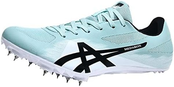 SDEQA Unisex Track and Field Spikes Shoes Racing Jumping Sprint Running Sneakers Breathable for Mens Women Youth Boys Athletics,Moonlight,7.5