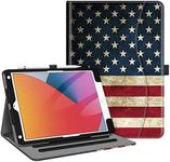 Fintie Case for iPad 9th / 8th / 7th Generation (2021/2020/2019) 10.2 Inch - [Corner Protection] Multi-Angle Viewing Stand Cover with Pocket & Pencil Holder, Auto Sleep Wake, US Flag