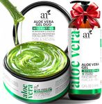 artnaturals Aloe Vera Gel Set - JUMBO 20oz (99% Pure Organic) - Sunburn Relief & Hydration for Face, Body, Scalp & Hair - Calming Moisturizer After Sun Exposure - Freshly Harvested within 12 Hours