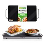 NutriChef Buffet Warmer Warming Tray Hot Plate with Non-Stick Heat-Resistant Glass (19.8'' x 11.9'' Heating Surface) (PKWTR45)