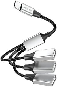 USB C Male to Three USB Female Cable,USB c Splitter to USB USB c Splitter Audio and Charging Type C to 3 Type A 2.0 Port Splitter Multi Hub for MacBook,iPad Pro Air,Microsoft Surface Go,PC,Laptop