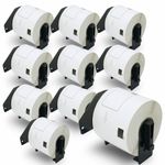 BETCKEY - 10 Rolls DK-11202 Shipping Labels Compatible with Brother, 62mm(W) x 100mm(L), Black on White, 3000 Labels Using for Brother QL Label Printers