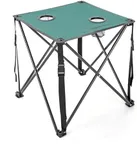 ARROWHEAD OUTDOOR 26” (66cm) Heavy-Duty Portable Camping Folding Table, 2 Cup Holders, Compact, Square, Carrying Case Included, Steel Frame, High-Grade 600D Canvas, USA-Based Support