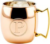 Old Dutch 428MP Solid Copper Monogrammed P Moscow Mule Mug, 16 Oz.