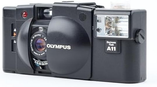 Olympus XA 35mm Film RangeFinder Camera with Flash Attached Olympus D-Zuiko 35mm f/3.5 lens and Flash Attachment (Renewed)
