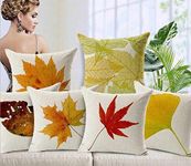 AEROHAVEN Set of 5 Abstract Decorative Hand Made Jute Throw/Pillow Cushion Covers - Cc11 - (Multicolor, 12 Inch X 12 Inch), 150 TC