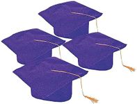 Fun Express Bulk 36 Pieces Kid’s Purple Elementary School Graduation Mortarboard Hats