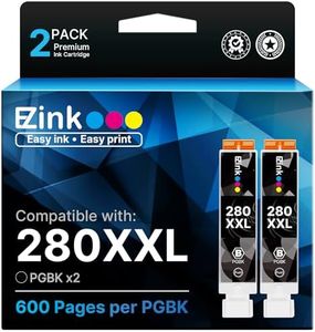 E-Z Ink Compatible Ink Cartridge Replacement for Canon PGI-280XXL PGI 280 XXL Compatible with PIXMA TR7520 TR8520 TS6120 TS6220 TS8120 TS8220 TS9120 TS9520 TS9521C Printer (2 PGBK)