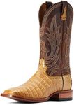 Ariat Mens Gunslinger Western Boot Honeycomb Caiman Belly/Dark Brown 10.5