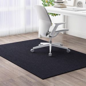 Tapis Chaise de Bureau Gaming, Tapis Sol Bureau, Protection Sol Chaise Bureau Antidérapant, Tapis de Protection pour Stratifié Parquet roulettes Carrelage Sols Durs,Noir,120 x 150cm