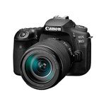 Canon DSLR Camera [EOS 90D] with 18-135 is USM Lens | Built-in Wi-Fi, Bluetooth, DIGIC 8 Image Processor, 4K Video, Dual Pixel CMOS AF, and 3.0 Inch Vari-Angle Touch LCD Screen, Black