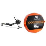 Concept2 RowErg Standard Legs with PM5 - Black & Sveltus Wall Ball, 6kg - Diameter 35cm