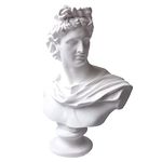 YiYFiT Resin Bust Statue Figurine,6”15cm Greek Mythology God Apollo Bust Sculpture figurine for Home Ornament Office Bookshelf Decor Sketch Practice DIY Art Gift-Apollo