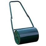 Garden Lawn Roller Heavy Duty Galvanised Steel Manual Push Rolling Drum, Water or Sand Filled, 30L By Garden Gear (Green)