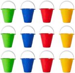 Bramble 24 5" Brightly Coloured Sand Pit & Beach Pail Buckets for Kids, Sandbox Toys - Assorted Colours