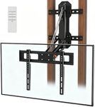 WHYFONE Motorized TV Mount with Remote for 32 to 85 inch Screen up to 88 lbs, Electric TV Mount Drop Down 17.7” Height-Adjustable on Fireplace, Max VESA 600x400mm, 16" Wood Stud/Brick/Concrete Wall