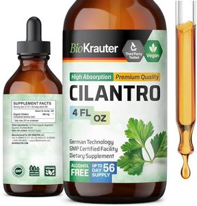 Cilantro Tincture - Organic Coriandrum Sativum Liquid Supplement Drops to Support Heart & Eye Health, Focus, Body Cleansing - Vegan, Non-Alcohol, Pure, Herbal Extract - 4 fl. oz Bottle (4 FL OZ)