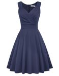 GRACE KARIN Wedding Guest Dresses for Women Homecoming Graduation Dress Deep Grey Blue M