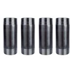 PIPE DECOR Black Steel Plumbing Pipe, 2 in. Dia. x 6 in. Pre-Cut Pipe Fits Standard 2 Inch Black Threaded Pipes, Nipples and Fittings, 4 Pack