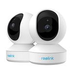 Reolink 2.4GHz 5GHz Dual-band WiFi 4MP WiFi CCTV Camera IP, Pan Tilt Smart WiFi Security Camera Indoor with 2-Way Audio Motion Alerts for Baby, Pet, Nanny Monitoring, E1 Pro (Pack of 2)