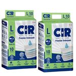 CIR Premium Underpads,Large (90X60Cm) I 10 Hrs Absorption Protection I 10 Units I Waterproof I Protects Surfaces from Incontinence I Super Soft Polymer X Pack of 2,Adult