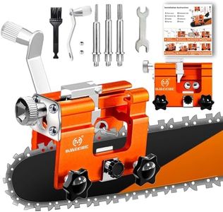 Chainsaw Sharpener Jig, Portable Universal Chain Saw Sharpener Tool Kit Burr Grinding Stone & Cleaning Brush, Manual Chain Saw Blade Sharpener Attachment for Chain Saw, Lumberjack, Garden Worker