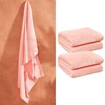 Brentfords 2 x Large Microfiber Beach Towel for Girls Quick Dry Bathroom Pool Holiday Men Women Absorbent, 71 x 152cm - Blush Pink