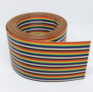 Pc Accessories - Connectors Pro IDC 50P 10 Feet Rainbow Color Flat Ribbon Cable for 2.54mm Pitch Connectors 50C 10-FT (50P-10FT)