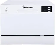 Magic Chef MCSCD6W5 Energy Star 6 Plate Kitchen Countertop Dishwasher, White