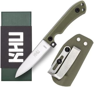 KHU Mini knife Fixed Blade Knife edc pocket knife Survival Knife Full Tang Outdoor Knife Bushcraft Knife - 440C Steel G10 Handle With Kydex Sheath - 25A