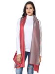 MUFFLY Women's Synthetic All Season Scarf (Red, Grey)