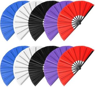 KEYIDE 10 Pcs Clacking Fans for Line Dancing Bulk, Rave Fans Boots on The Ground Popping Hand Fans for Festival Concerts Party Clapping (Multi Colors)