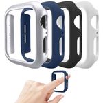 Mugust 4 Pack Hard PC Bumper Case Compatible with Apple Watch SE (2nd Gen) Series 6 Series 5 Series 4 40mm Without Screen Protector, Scratch Resistant Protective Frame Edge Cover for iWatch 40mm