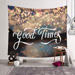 Boyouth Kongming Lantern Tapestry Wall Hanging,White Words and Romantic Boating for Men and Women Pattern Digital Print Wall Tapestry for Living Room Bedroom Dorm Decor,118.1 Inch by 59.1 Inch