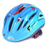 FABSPORTS Printed Safety Helmet for Kids-Boys & Girls (5-12 Years), Light Weight Bicycle/Bike Helmet, Adjustable Size, Superior Ventilation for Cycling/Skating/Skate Boarding