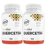 NEW! PlantVital Quercetin 500mg (180 Vegan Caps) Antioxidants helps neutralize free radicals. Blood vessel protection. Used to provide seasonal allergy relief. Made in Canada. Vegan.