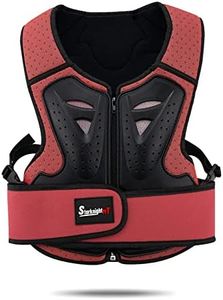 StarknightMT Kids Motorcycle Chest Protector Dirt Bike Youth Riding Spine Back Armor Protection for Motocross Cycling Skateboard,Skiing,Skating,Off-Road（Red）