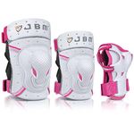 JBM Adult & Kid Knee and Elbow Pads with Wrist Guards for Inline Roller Skating, Cycling, Mountain Bike, Skateboard and Scooter