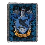 Harry Potter, Raven Claw's Crest Woven Tapestry Throw, 48" x 60"