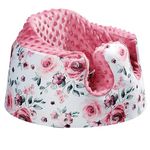 BOMOLOUR Seat Cover Compatible with Bumbo Seat and Nuby Seat, Baby Floor Seat Cover for Boys and Girls, Removable Breathable Seat Cover, New Designed, Anti-Slip, Cover Only, Red Flower