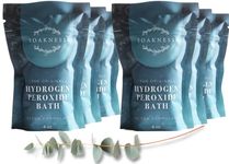 Hydrogen Peroxide Bath Epsom Salts for Soaking - Dead Sea Salt, Clay, Eucalyptus, Colloidal Oatmeal Bath 4 OZ (Pack of 6)