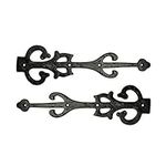 Akatva Faux Shutter Hinges - 2 Pieces Shutter Strap Hinges - Dummy Hinge Strap - Decorative Hinge Straps - Shutter Hardware - Shutter Hinges for Faux Garage Door - Decorative Strap Hinge Set