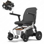 The Mobilist Robooter E40 Electric Wheelchair – Lightweight, Foldable, 23 km Range, 330 lb Capacity – Indoor/Outdoor Power Chair – Airline-Approved Battery – Canada (Marble White)
