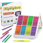 Shuttle Art 144 Pack Highlighters, Highlighters Assorted Colors Set, 8 Bright Colors Chisel Tip Highlighter Markers Bulk for Kid and Adult Coloring, Highlighting as School Supplies