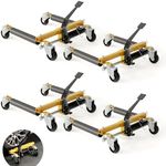 GarveeTech 4 Pcs Car Wheel Dolly with Tire Jack, Trailer Dolly for Vehicle Positioning, 1500 LBS Capacity Car Skates, Car Dolly Set of 4 Jack for Auto Repair Moving