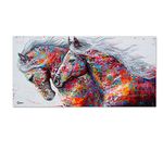 Sky Art Canvas Prints Wall Art Wild Poster Horse abstract animal oil Painting Home Decor 24"x48"